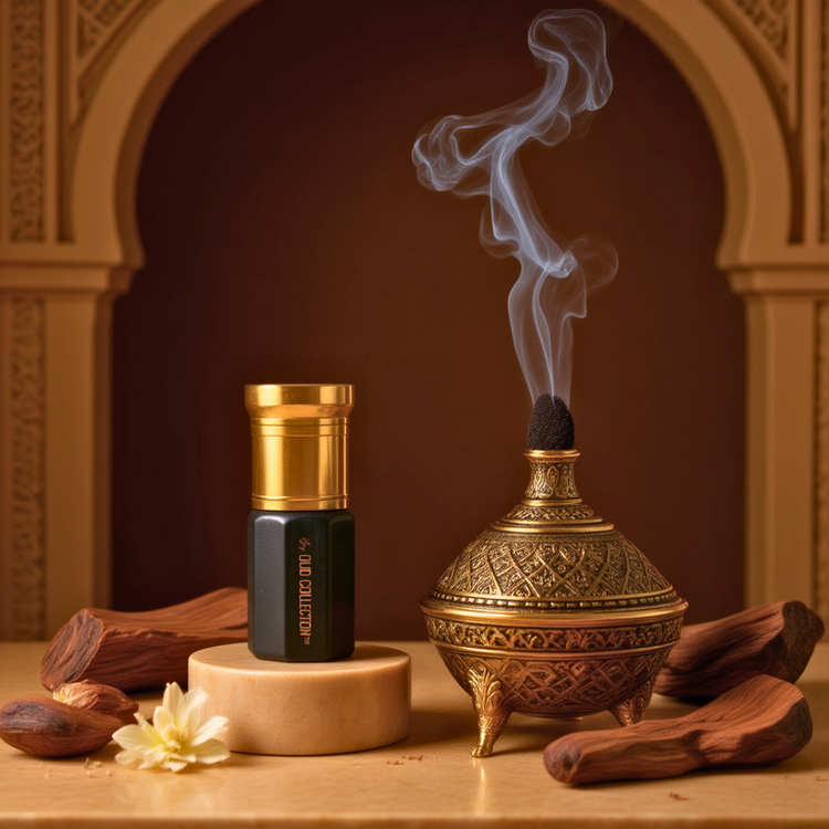 Incense, oud, fresh woods, soft fruits, light florals