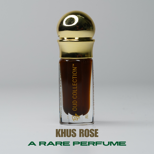 khus and rose perfume oil, co-distilled artisanal oil