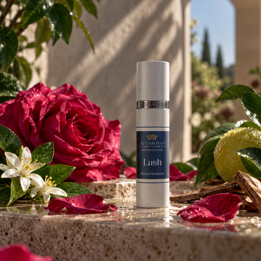 Lush: This is a high-energy rose composition, built bright and vivid rather than soft.
From the first spray, it’s clear this isn’t a polite floral — it has lift, bite, and real presence.
The rose sits in the centre, but it stays clean and moving with neroli, citrus, and fresh greens keeping the top sharp. As it settles, sandalwood, patchouli, and benzoin give it weight and control. Nothing turns sweet, nothing gets muddy.
A fast, bright extrait that feels alive the whole way through.