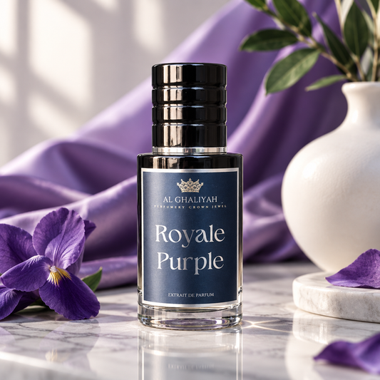 Royal Purple fragrance This is a floral built with clarity and control — fresh, bright, and immediately self-assured.
From the first spray, the structure feels clean and intentional, drawing a clear line between decorative freshness and crafted perfumery.
The opening stays sharp and upright, then settles into depth without losing its shape. Nothing softens or fades away. The scent holds its form, carrying freshness with weight and purpose.
