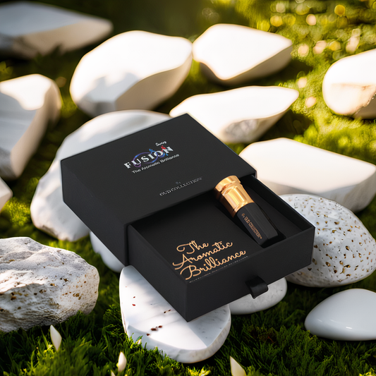 Fresh oud perfume oil with citrus and sandalwood tones