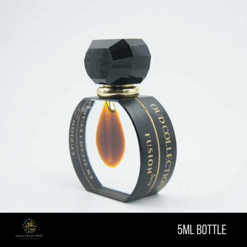 Tobacco oud perfume oil with dark woody tones luxury bottle