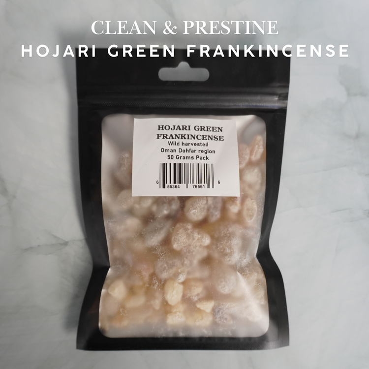 Omani Hojari Green frankincense resin tears